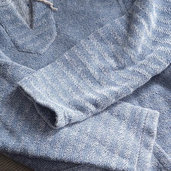 Faherty Hooded Sweater Blue Heather Cotton Size S Coastal Casual - Picture 6 of 8
